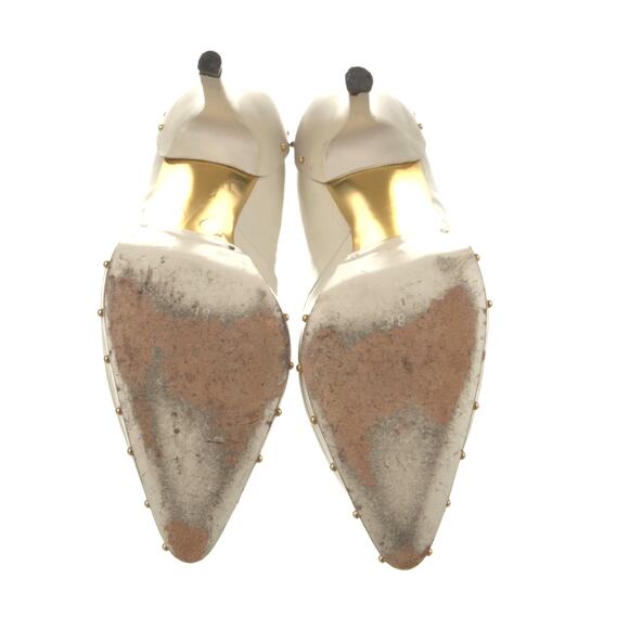 Gucci x Tom Ford 8 Studded Patent Leather Platform Heels $1495 Ivory White Pumps - Picture 11 of 11